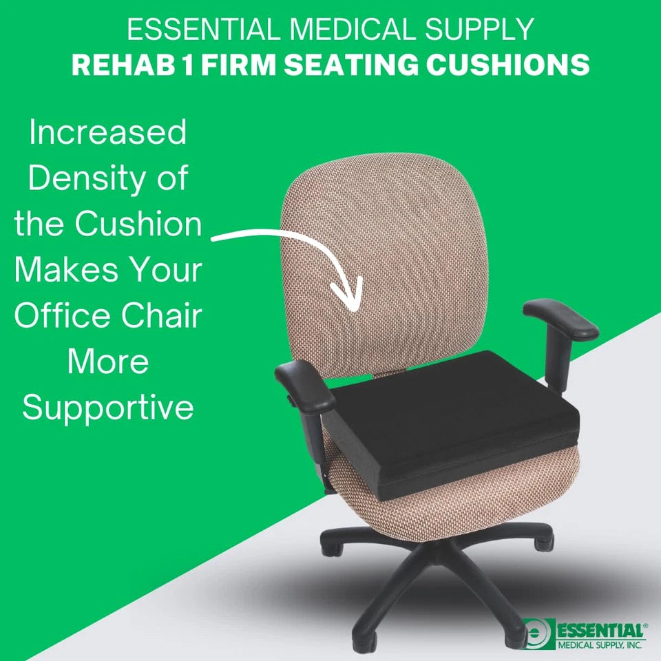 Rehab 1 Foam Cushion - Extra Thick Seat Cushion for Office Chair, Wheelchair, an